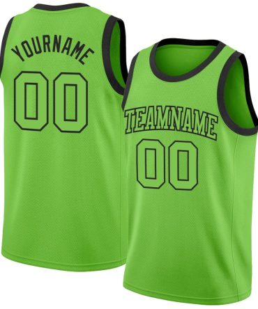 Custom Neon Green Neon Green-Black Basketball Jersey, Gift For Basketball Fans