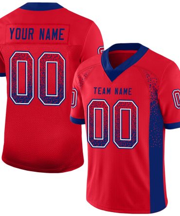 Custom Scarlet Royal-White Drift Fashion Football Jersey, Gift For Football Fans