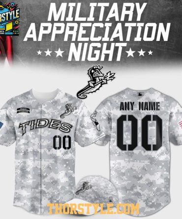 Norfolk Tides Military Appreciation Night 2026 White Night Baseball Jersey