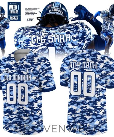 Odu 2026 Football Custom Blue Camo Jersey