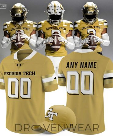 Official Georgia Tech Football 2026 New Old Gold Football Jersey