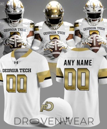 Official Georgia Tech Football 2026 New White Football Jersey