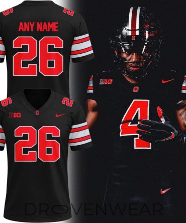 Ohio State Buckeyes All Black Football Uniform Jersey