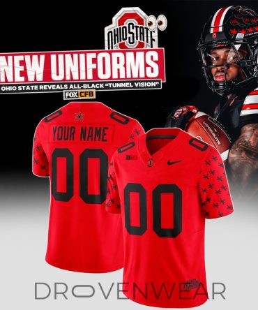Ohio State Buckeyes Tunnel Vision Black Uniform Football Jersey