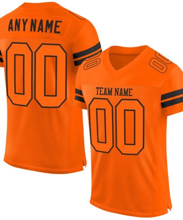 Custom Orange Orange-Black Football Jersey, Gift For Football Fans