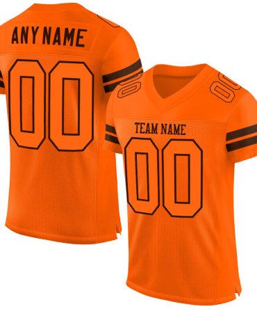 Custom Orange Orange-Brown Football Jersey, Gift For Football Fans