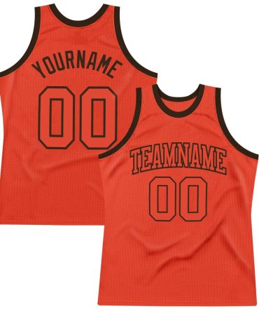Custom Orange Orange-Brown Throwback Basketball Jersey, Gift For Basketball Fans