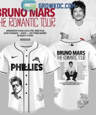 Philadelphia Phillies X Bruno Mars The Romantic Tour 2026 Jersey
