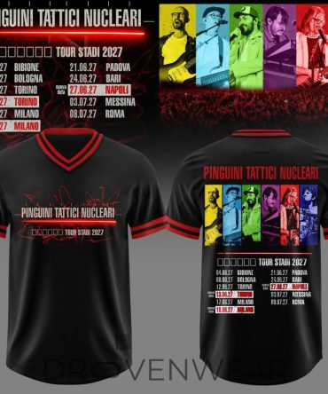 Pinguini Tattici Nucleari Tour Stadi 2027 Football Jersey