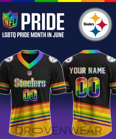Pittsburgh Steelers June Pride Tribute Football Jersey