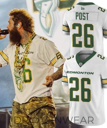 Post Malone X Edmonton Elks 2026 Limited Edition Football Jersey
