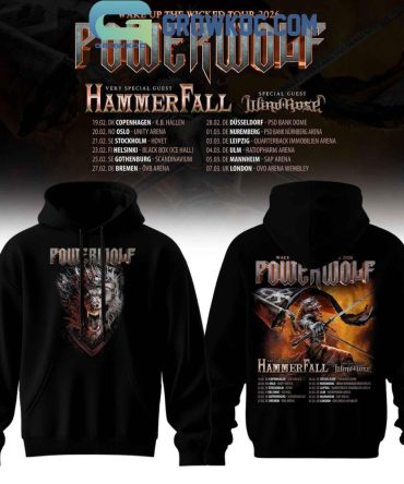 Powerwolf Wake Up The Wicked Tour 2026 Hoodie T-Shirt
