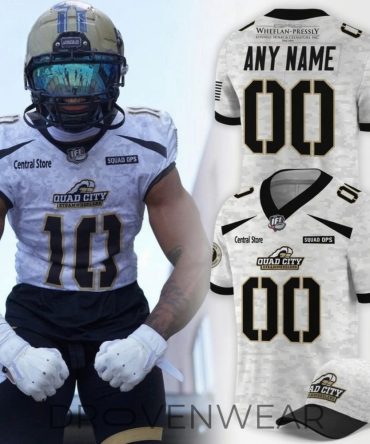 Quad City Steamwheelers 2026 White Out Military Night Custom Football Jersey