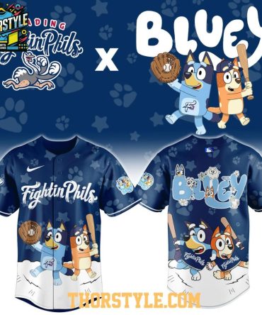 Reading Fightin Phils Bluey Night 2026 Minor Game Baseball Jersey