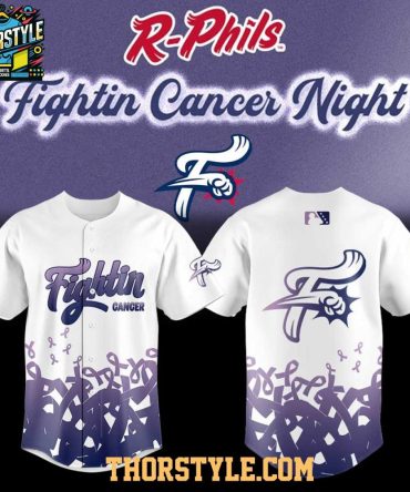 Reading Fightin Phils X Fight Cancer 2026 Night Personalized Baseball Jersey