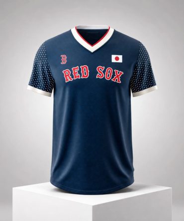 Boston Red Sox Japanese Celebration Football Jersey Giveaway