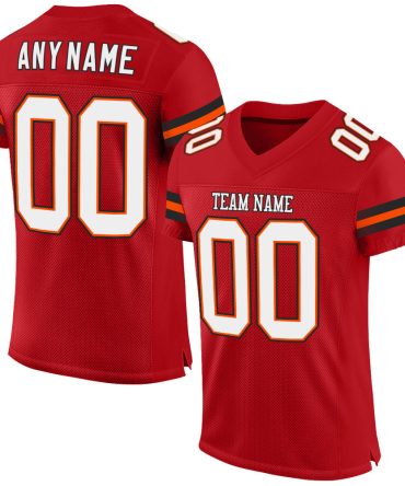 Custom Red White-Orange Football Jersey, Gift For Football Fans
