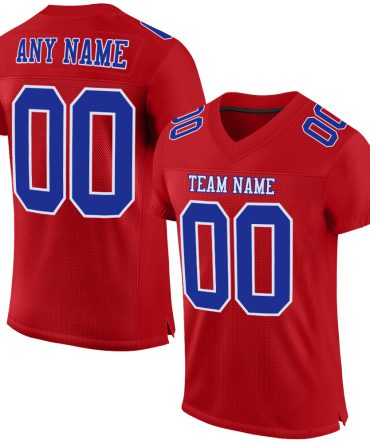 Custom Red Royal-White Football Jersey, Gift For Football Fans