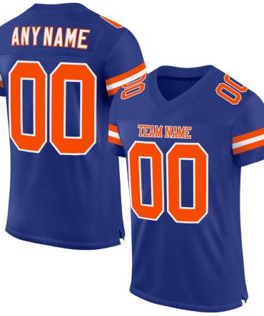 Custom Royal Orange-White Football Jersey, Gift For Football Fans