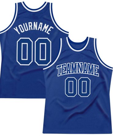 Custom Royal Royal-White Throwback Basketball Jersey, Gift For Basketball Fans