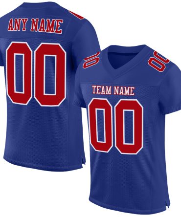 Custom Royal Red-White Football Jersey, Gift For Football Fans