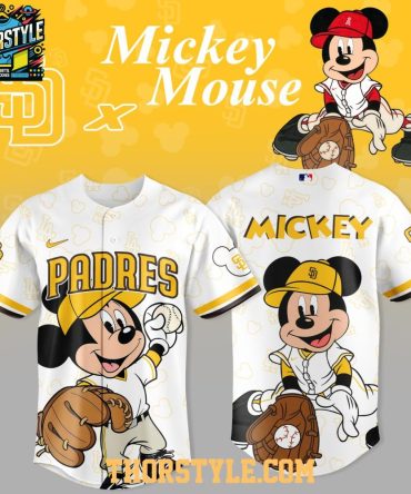 San Diego Padres Mickey Mouse 2026 Night Mlb Crossover Baseball Jersey