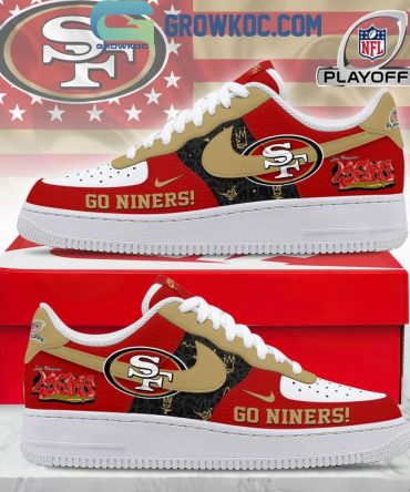 San Francisco 49Ers Nfl Playoffs Go Niners Air Force 1 Shoes