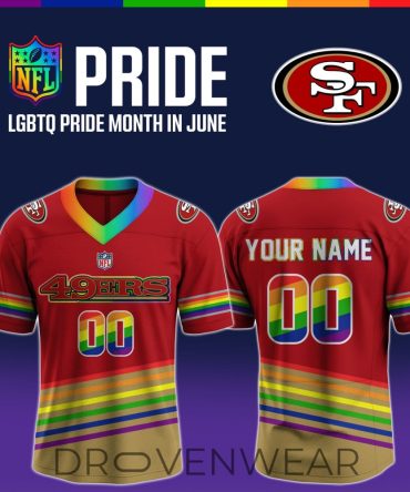 San Francisco 49Ers Rainbow Pride Month Special Edition Football Jersey
