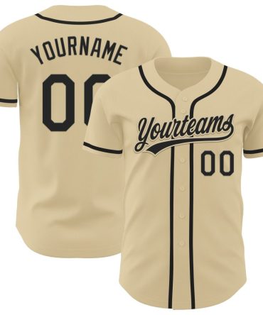 Custom Sand Black Baseball Jersey, Gift For Baseball Fans