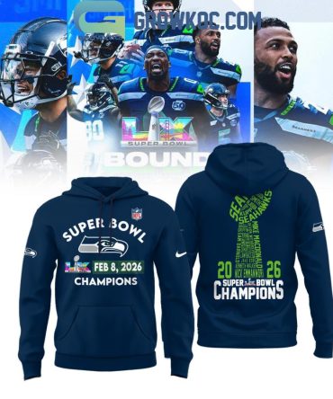 Seattle Seahawks 2026 Champions Super Bowl Lx Hoodie T-Shirt
