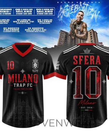 Sfera Ebbasta Celebration Summer Tour 2026 Fan Football Jersey