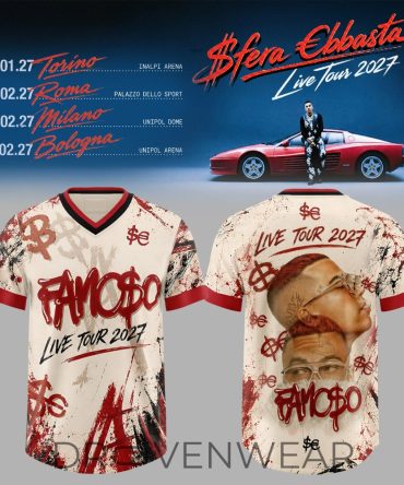 Sfera Ebbasta Live Tour 2027 Football Jersey