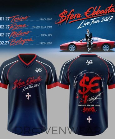 Sfera Ebbasta Live Tour 2027 Football Jersey V3