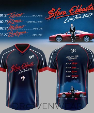 Sfera Ebbasta Live Tour 2027 Football Jersey V4