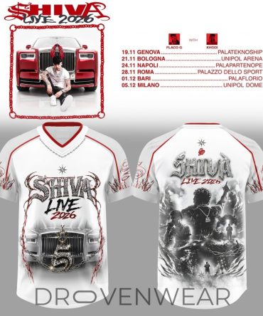 Shiva Live Tour 2026 White Football Jersey