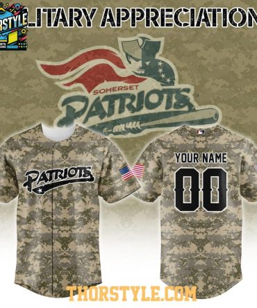Somerset Patriots Military Appreciation 2026 Personalized Baseball Jersey