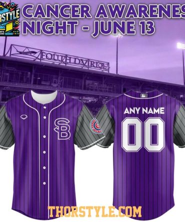 South Bend Cubs Cancer Awareness Night 2026 Personalized Baseball Jersey