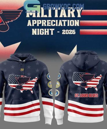 St.Louis Blues Military Appreciation 2026 Hoodie T-Shirt