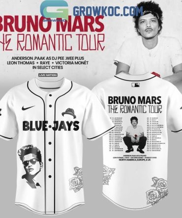 Toronto Blue Jays X Bruno Mars The Romantic Tour 2026 Jersey