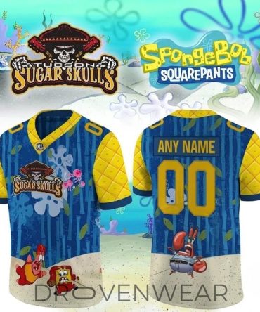 Tucson Sugar Skulls X Spongebob Squarepants Limited Edition Football Jersey