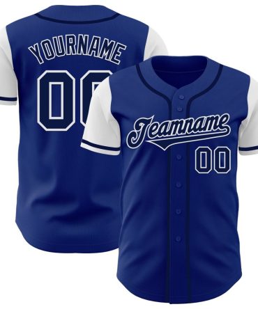 Custom Royal Navy-White Two Tone Baseball Jersey, Gift For Baseball Fans