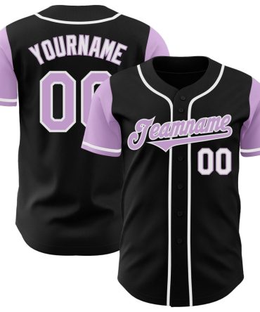 Custom Black Light Purple-White Two Tone Baseball Jersey, Gift For Baseball Fans