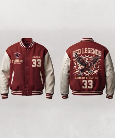 Alabama Football Inspired Varsity Jacket, Personalized Baseball Jacket