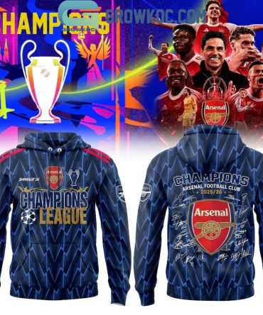 Arsenal Champions League 2026 First Time Champions Hoodie T-Shirt