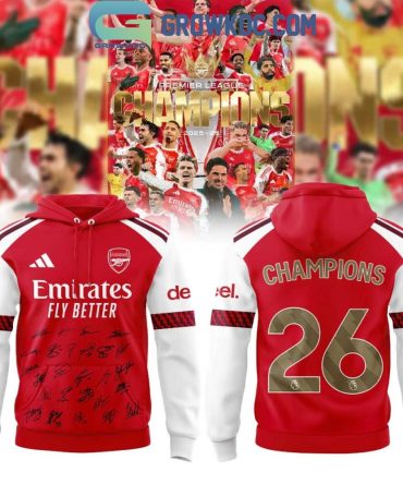 Arsenal Premier League Champions 25/26 Hoodie T-Shirt