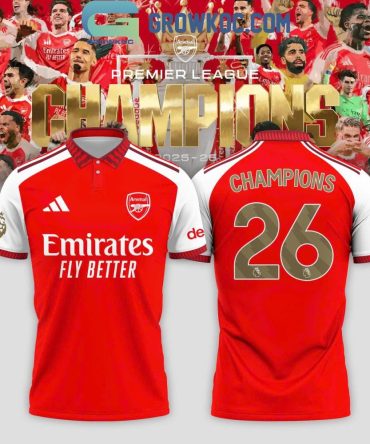Arsenal Premier League Champions 25/26 Polo Shirt