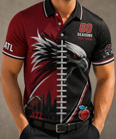 Atlanta Football 60Th Anniversary Polo Shirt Atlanta Football Merch Birthday Gifts For Him