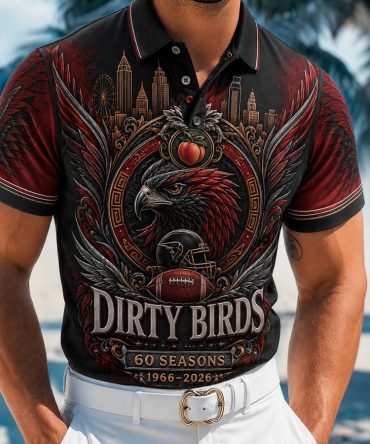 Atlanta Football 60Th Anniversary Polo Shirt Atlanta Football Merch Dad Gifts Ideas