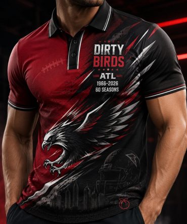 Atlanta Football 60Th Anniversary Polo Shirt Atlanta Football Merch Gifts For Fans