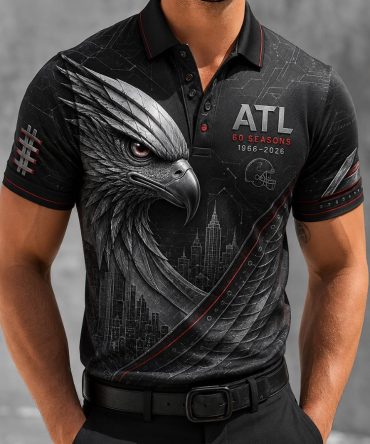 Atlanta Football 60Th Anniversary Polo Shirt Atlanta Football Merch Gifts Ideas For Him